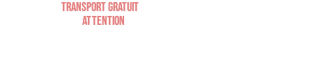 TRANSPORT GRATUIT sur 50 km, au-delà 0,65€/km (ATTENTION pas de marches si possible) Une prise électrique 220v suffit. Un acompte de 50% sera demandée à la réservation. Un chèque de caution 1700€ sera demandé.